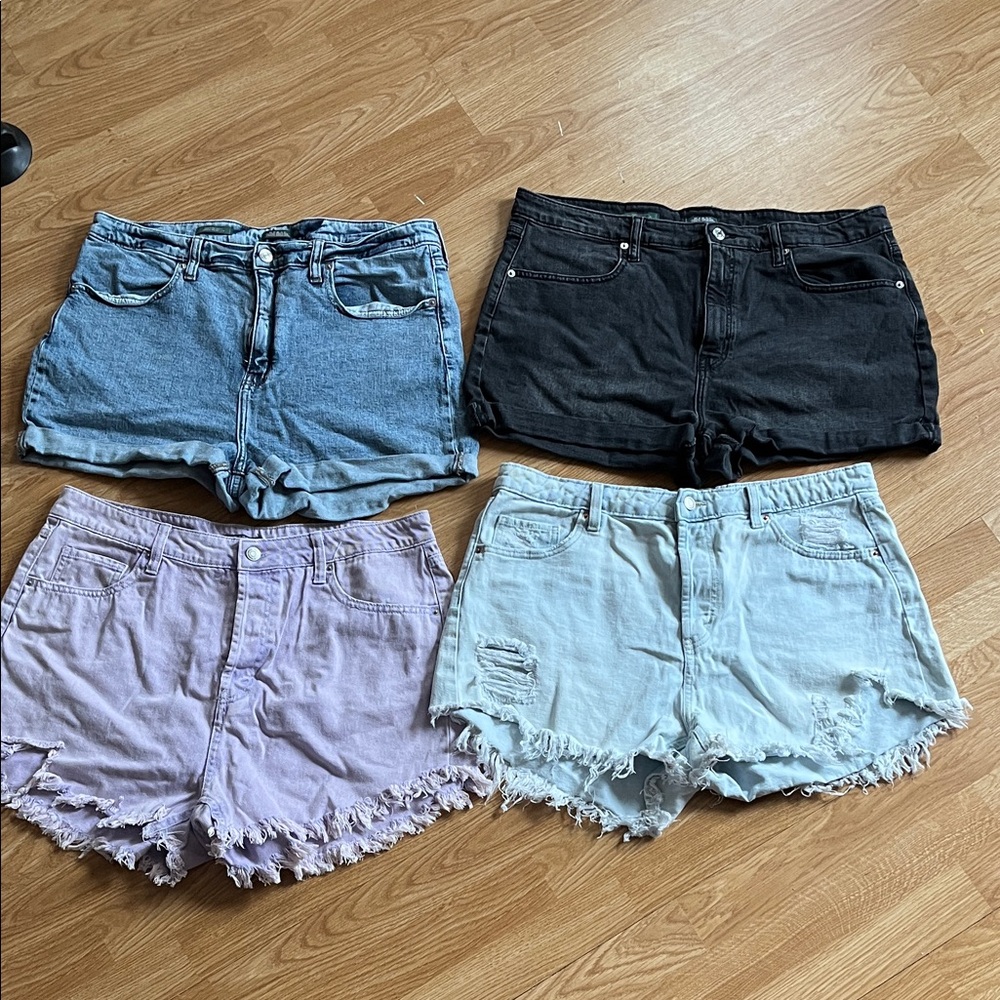 Wild Fable Women's Jean Shorts - Black, Blue, Light Blue, Purple
